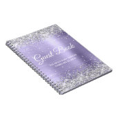 Silver Glitzer Pale Lavender Baby Showbook Notizblock (Rechte Seite)
