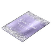 Silver Glitzer Pale Lavender Baby Showbook Notizblock (Linke Seite)