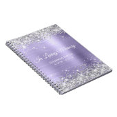 Silver Glitzer Pale Lavender Memorial Gästebuch Notizblock (Rechte Seite)