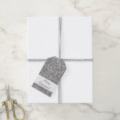 Silver Glitzer Pattern Aussehen Geschenkanhänger (Mit Garn)