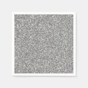 Silver Glitzer Pattern Aussehen Serviette