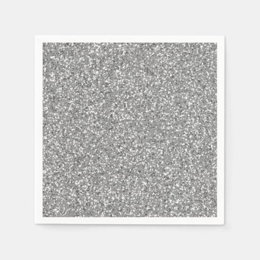 Silver Glitzer Pattern Aussehen Serviette (Vorderseite)