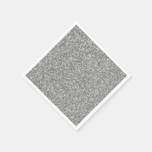 Silver Glitzer Pattern Aussehen Serviette (Ecke)