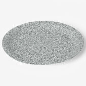 Silver Glitzer Pattern Pappteller (Schrägansicht)