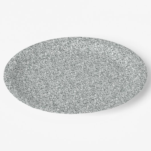 Silver Glitzer Pattern Pappteller (Schrägansicht)