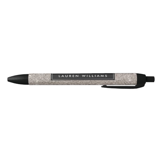 Silver Glitzer Personalisiert Pen Kugelschreiber (Unterseite)
