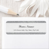 Silver Glitzer Personalisierte Rücksendeadresse (Insitu)