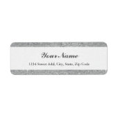 Silver Glitzer Personalisierte Rücksendeadresse (Vorne)