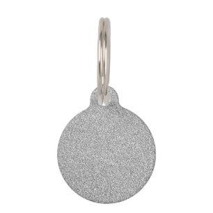 Silver Glitzer Pet ID-Tag Haustiermarke