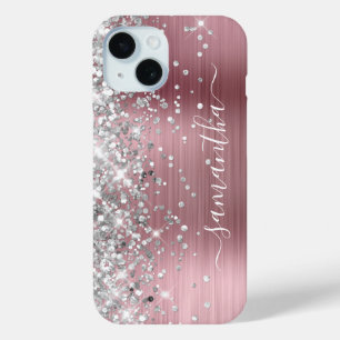 Silver Glitzer Pink Foil Modern Girl Signature Case-Mate iPhone Hülle