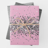 Silver Glitzer Pink Silver Arrow Silver Archs Geschenkpapier Set (Beispiel)