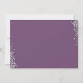 Silver Glitzer Plum Lila First CommunityFoto Einladung (Rückseite)