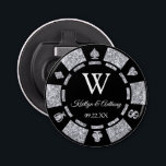 Silver Glitzer Poker Chip Casino Gastgeschenk Hoch Flaschenöffner<br><div class="desc">Feiern Sie stilvoll mit diesem trendigen Poker Chip Flaschenöffner. Das Design ist leicht mit Ihrer eigenen Formulierung zu personalisieren und Ihre Familie und Freunde werden begeistert sein,  wenn sie dieses fabelhafte Gastgeschenk erhalten.</div>