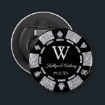 Silver Glitzer Poker Chip Casino Gastgeschenk Hoch Flaschenöffner<br><div class="desc">Feiern Sie stilvoll mit diesem trendigen Poker Chip Flaschenöffner. Das Design ist leicht mit Ihrer eigenen Formulierung zu personalisieren und Ihre Familie und Freunde werden begeistert sein,  wenn sie dieses fabelhafte Gastgeschenk erhalten.</div>