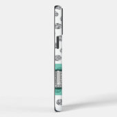 Silver Glitzer Polka Dot Muster mit Monogramm Case-Mate iPhone Hülle (Rückseite / Rechts)