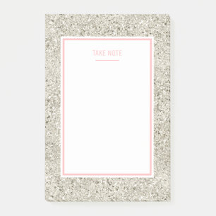 Silver Glitzer Post-it Klebezettel