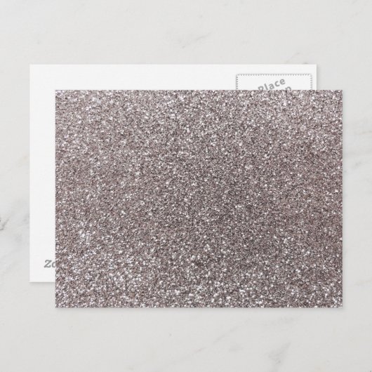 Silver Glitzer Postkarte (Vorne/Hinten)
