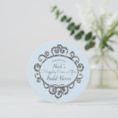 Silver Glitzer Princess Party Brautparty Einladung (Stehend Vorderseite)