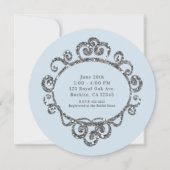 Silver Glitzer Princess Party Brautparty Einladung (Rückseite)