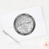 Silver Glitzer Product Labels Sparkling Diamonds Runder Aufkleber (Umschlag)