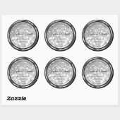 Silver Glitzer Product Labels Sparkling Diamonds Runder Aufkleber (Blatt)