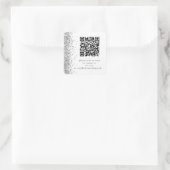 Silver Glitzer QR-Code für UAWG Wedding Quadratischer Aufkleber (Tasche)