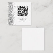 Silver Glitzer QR Code UAWG Wedding Begleitkarte (Vorne/Hinten)