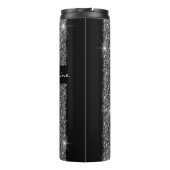 Silver Glitzer Race Strike Personalisierte Travel Thermosbecher (Rückseite)