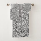 Silver Glitzer Rahmen Badetuch Set (Insitu)