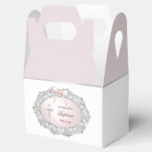 Silver Glitzer Rahmen rosa Taufe Taufe Kleines Gab Geschenkschachtel (Geöffnet)