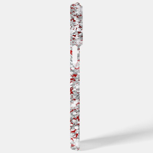 Silver Glitzer Red Glam Girly Signature Case-Mate iPhone Hülle (Rückseite / Rechts)