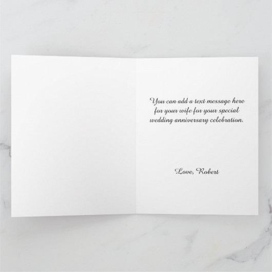 Silver Glitzer Red Happy Jubiläum Karte (Innenseite)