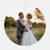 Silver Glitzer Rose Gold Foil 1. Weihnachtsfest Fo Ornament Aus Metall (Rückseite)