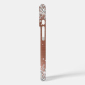Silver Glitzer Rose Gold Foil Extravagant Monogram Case-Mate iPhone Hülle (Rückseite / Links)