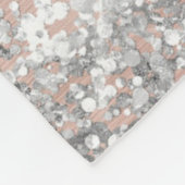 Silver Glitzer Rose Gold Foil Extravagant Monogram Fleecedecke (Ecke)