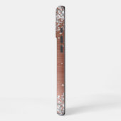 Silver Glitzer Rose Gold Foil Extravagant Monogram iPhone Hülle (Linke Seite)