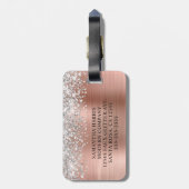 Silver Glitzer Rose Gold Foil Logo Gepäckanhänger (Rückseite vertikal)