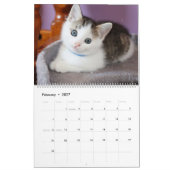 Silver Glitzer Rose Gold Foil Monogram Foto Kalender (Feb 2027)