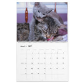 Silver Glitzer Rose Gold Foil Monogram Foto Kalender (Mär 2027)