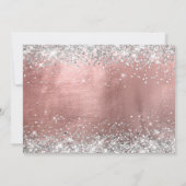 Silver Glitzer Rose Gold Foil Trauzeugin Einladung (Rückseite)