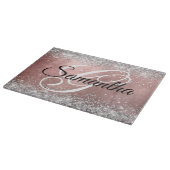 Silver Glitzer Rose Gold Fossil Extravagant Mit Mo Schneidebrett (Ecke)