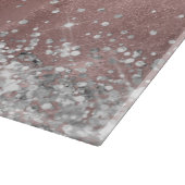 Silver Glitzer Rose Gold Fossil Extravagant Mit Mo Schneidebrett (Ecke)