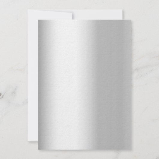 Silver Glitzer Rose Gold Luxus Hochzeitsempfang Einladung (Rückseite)