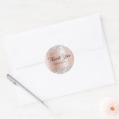 Silver Glitzer Rose Gold Shimmer Ombre Vielen Dank Runder Aufkleber (Umschlag)