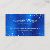 Silver Glitzer Royal Blue Foil Extravagant Mit Mon Visitenkarte (Rückseite)