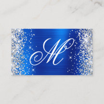 Silver Glitzer Royal Blue Foil Extravagant Mit Mon