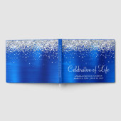 Silver Glitzer Royal Blue Foil Feier des Lebens Gästebuch (Voll)