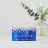 Silver Glitzer Royal Blue Foil Online Store Visitenkarte (Stehend Vorderseite)