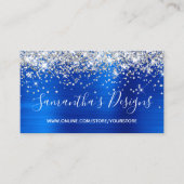Silver Glitzer Royal Blue Foil Online Store Visitenkarte (Vorderseite)