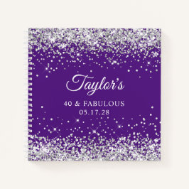 Silver Glitzer Royal Lila 40 & Fabulous Guest Notizblock